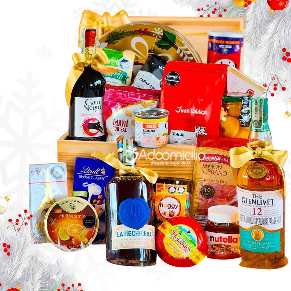 Ancheta Premium Con Licor Para Navidad A Domicilio En Bogotá Pedido Con Un Día De Anticipación