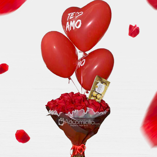 Buchon Con Globos Y Chocolates Para Amor Y Amistad A Domicilio En Medellín