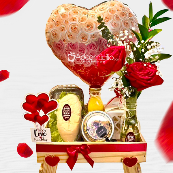 Desayuno Sorpresa Con Rosas Para Amor Y Amistad A Domicilio En Barranquilla Pedido Con Un DÃa De Anticipación