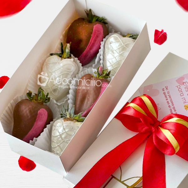 Detalle De Fresas Con Chocolate X6 Para Amor Y Amistad A Domicilio En Armenia Pedido Con Un Día De Anticipación
