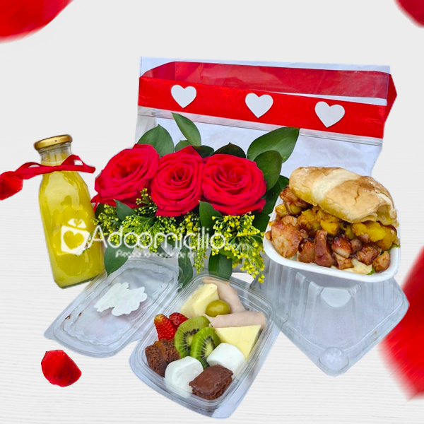 Desayuno Sorpresa Con Rosas Para Amor Y Amistad A Domicilio En Cali Pedido Con Un Día De Anticipación