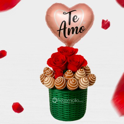 Rosas Y Fresas Con Chocolate Para Amor Y Amistad A Domicilio En Barranquilla Pedido Con Un Día De Anticipación 