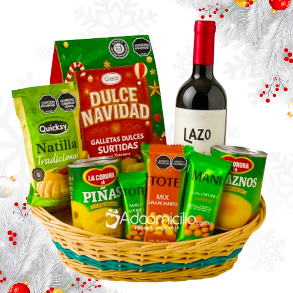 Ancheta Para Navidad Con Vino A Domicilio En Barranquilla Pedido Con Un Día De Anticipación